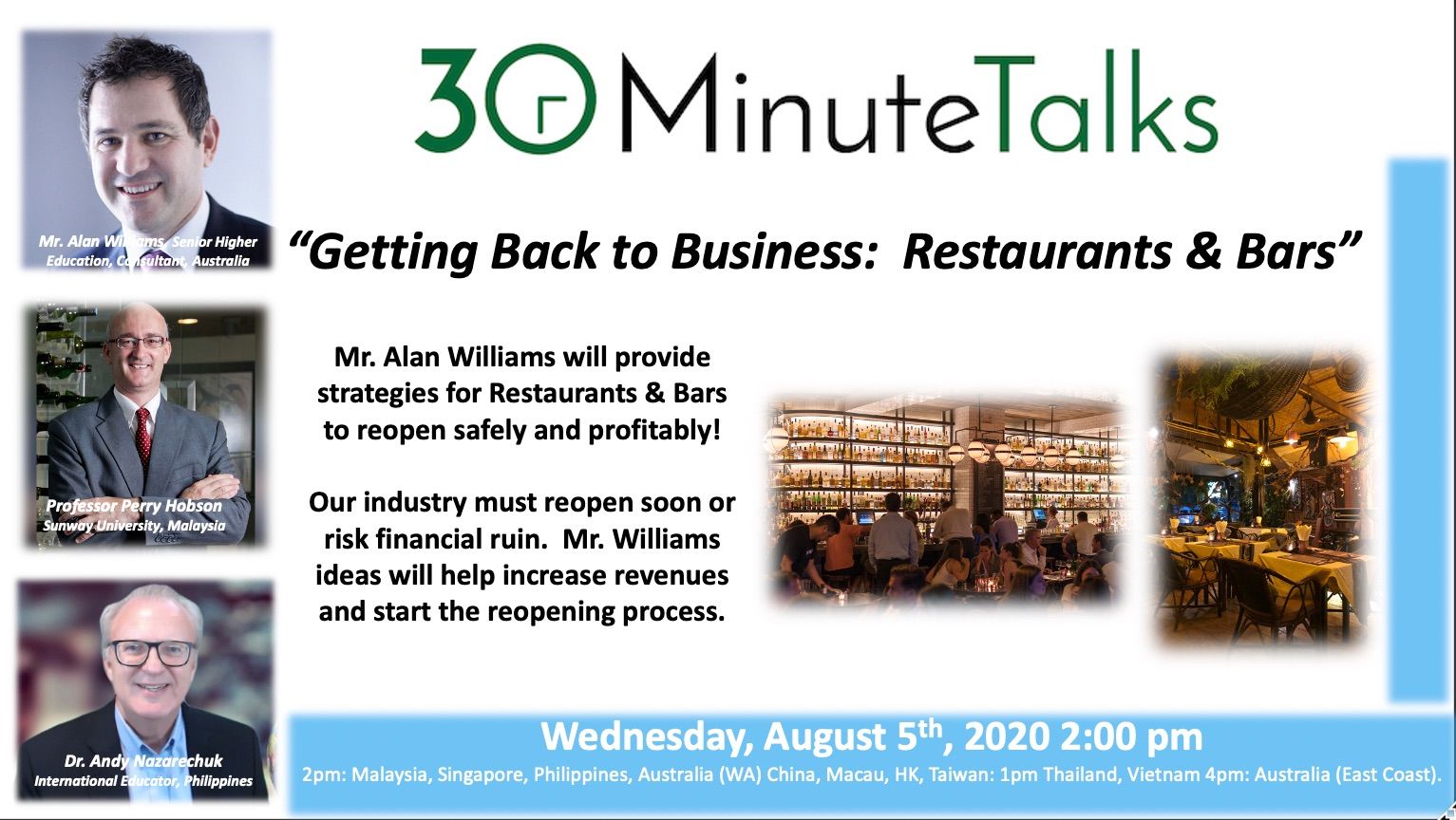 Getting Back to Business:  Restaurants & Bars